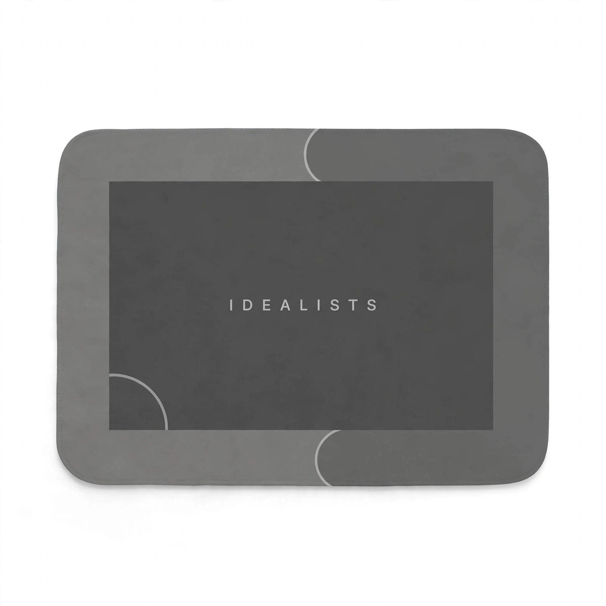 Diatomaceous Earth Bath Mat IDEALISTS dark grey - white background