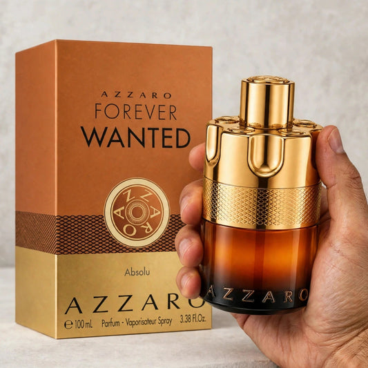Azzaro Forever Wanted Absolu Eau de Parfum 100ml bottle held in hand