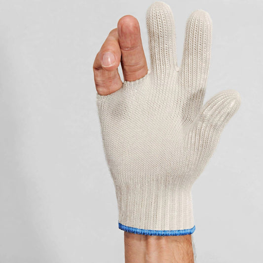 Hand wearing the Ove Glove heavy duty oven glove