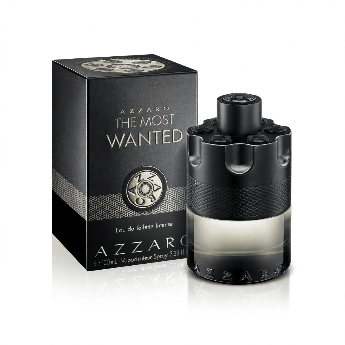 Azzaro The Most Wanted Eau de Parfum Intense 100ml bottle and box enhanced product photo