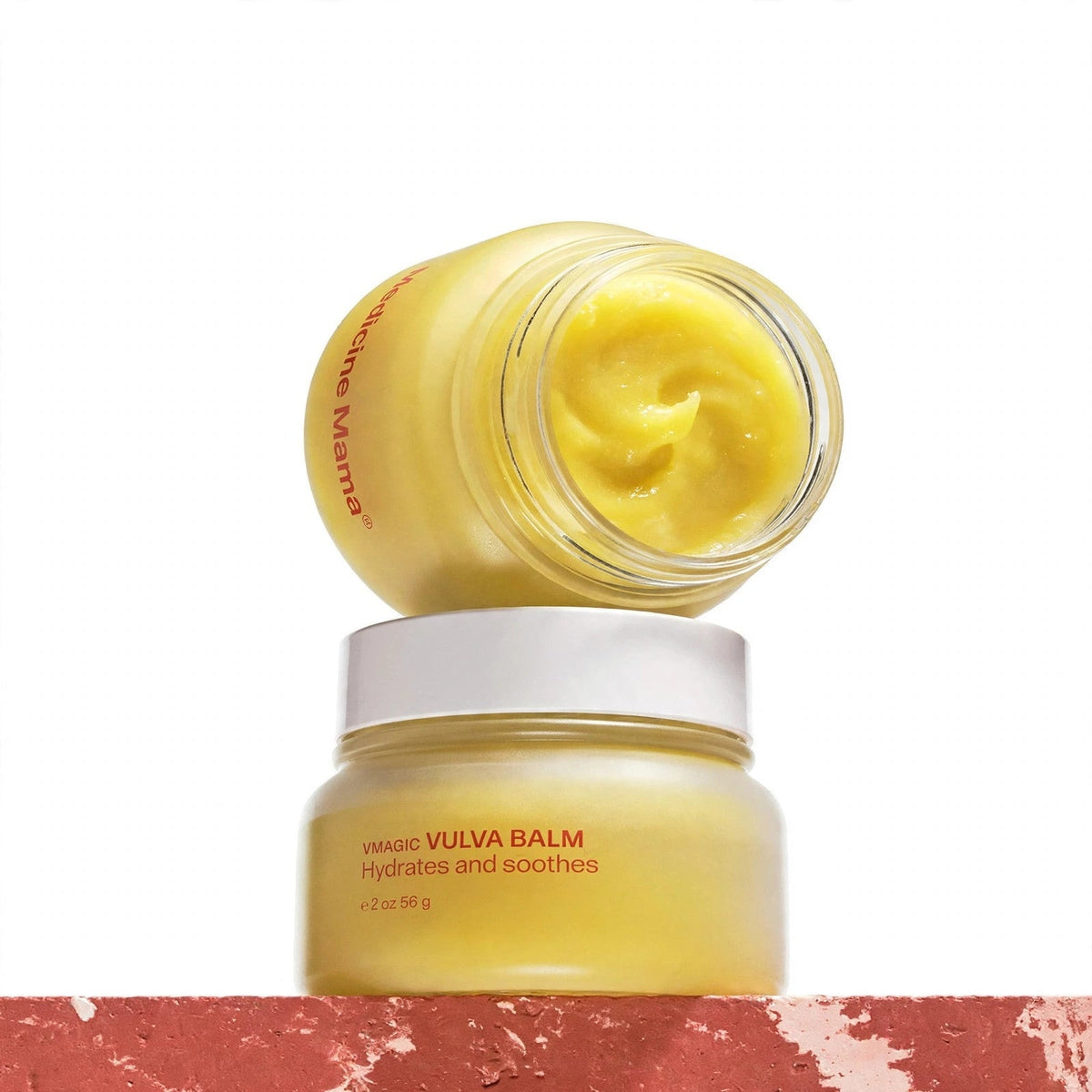 Medicine Mama VMagic vulva balm 2oz jars on white background