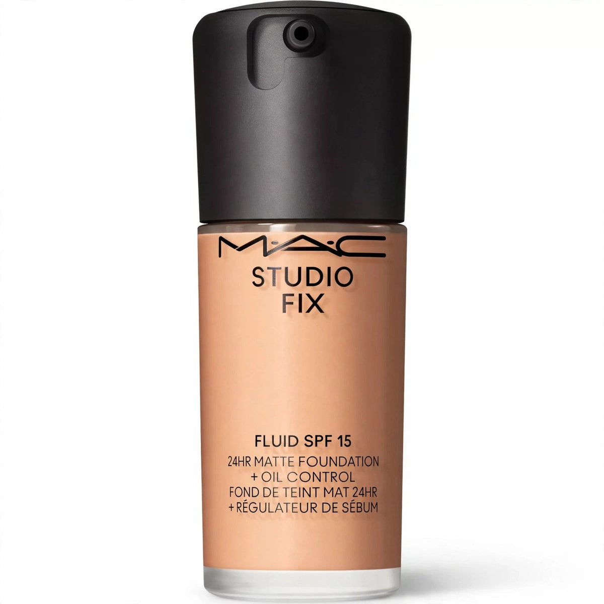 MAC Studio Fix Fluid SPF 15 24HR Matte Foundation NC27, 1 oz, front view