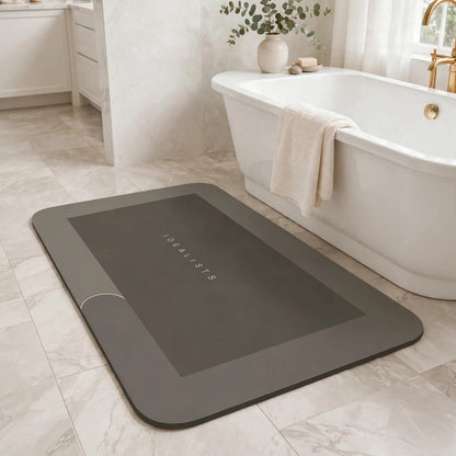 Diatomaceous Earth Bath Mat IDEALISTS in bathroom
