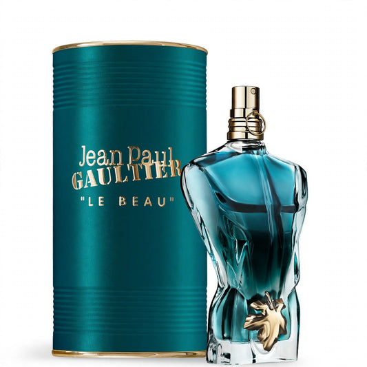 Jean Paul Gaultier Le Beau EDT 125ml bottle and box on white background