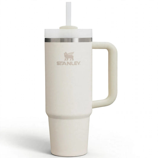 Stanley Quencher H2.0 FlowState 30oz tumbler cream on white background
