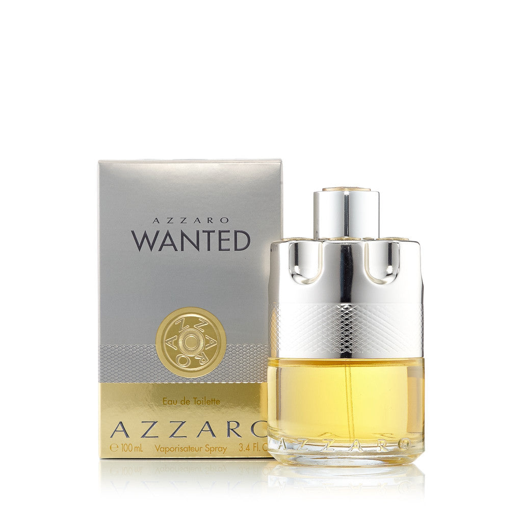 Azzaro Wanted Eau de Toilette 100ml bottle and box on white background
