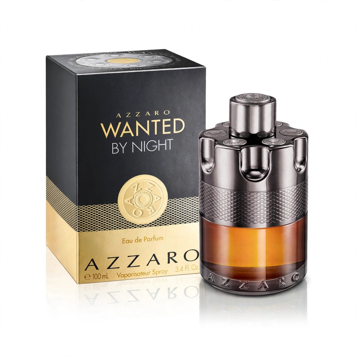 Azzaro Wanted By Night Eau de Parfum 100ml bottle and box
